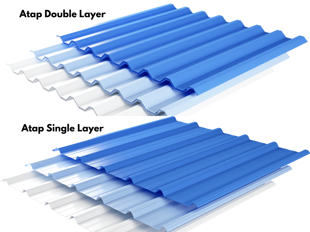 perbedaan atap upvc single layer dan double layer