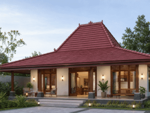 atap rumah joglo dengan menggunakan UPVC