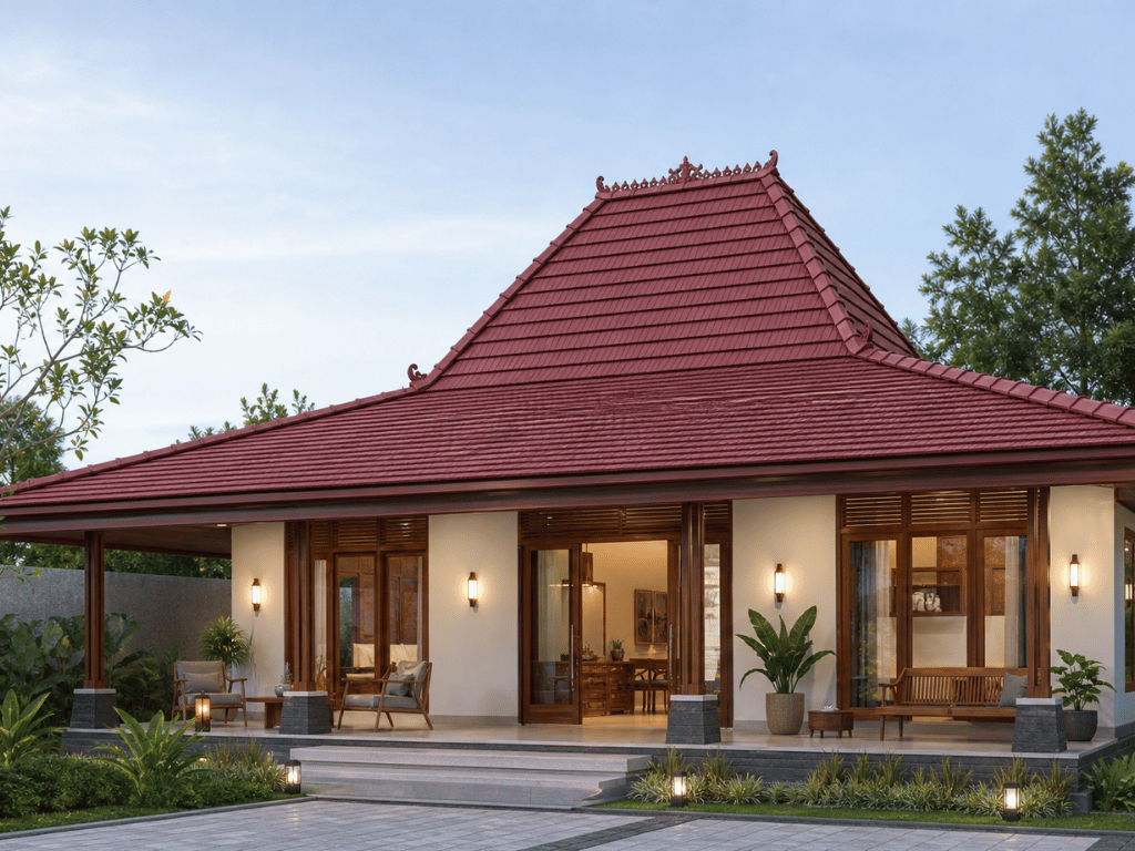atap rumah joglo dengan menggunakan UPVC