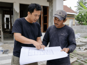 tukang harian atau borongan