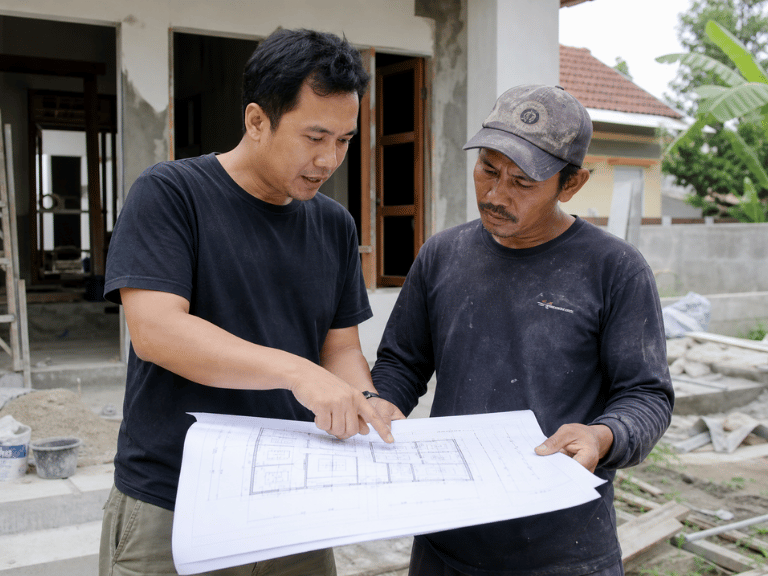 tukang harian atau borongan