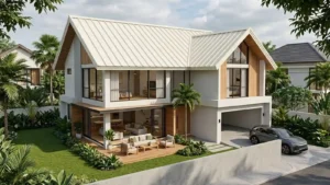 Rumah dengan atap UPVC