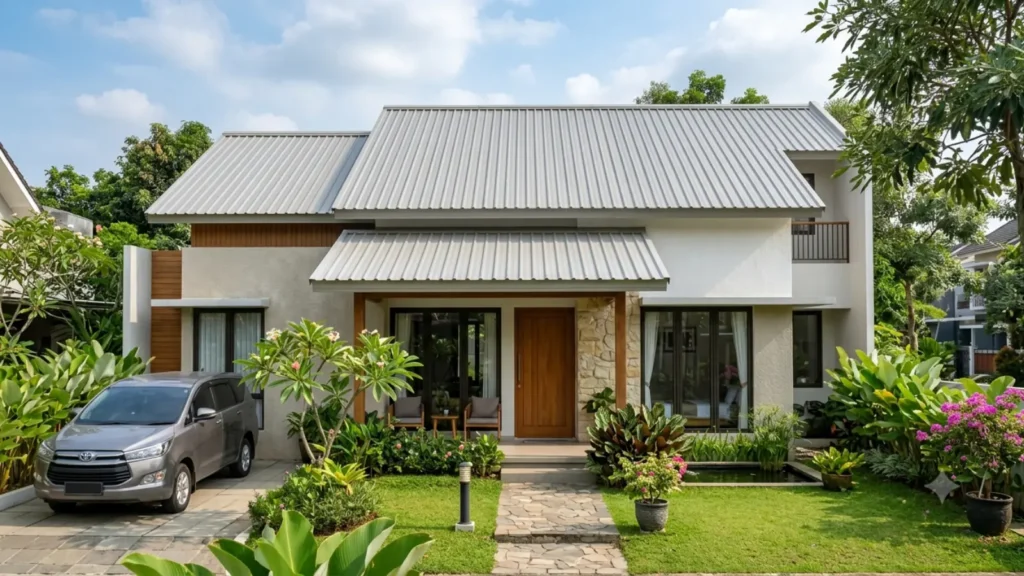 Rumah menggunakan atap UPVC