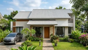 Rumah menggunakan atap UPVC